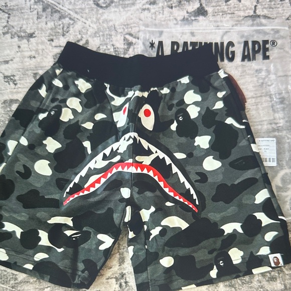 A Bathing Ape Other - A Bathing Ape Men's Camouflage Athletic Shorts - Black